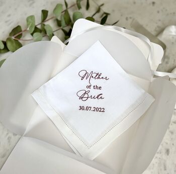 Personalised Mother Of The Bride Handkerchief, 3 of 6