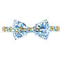 Wedding 100% Cotton Floral Print Tie Blue And Yellow, thumbnail 2 of 5