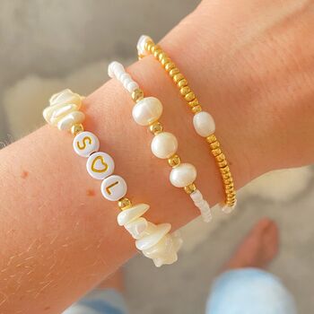 Personalised Set Of Semi Precious Stacking Bracelets, 3 of 8