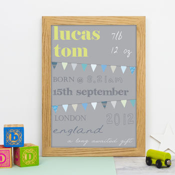 Personalised Birth Announcement Print, 2 of 6