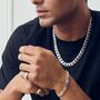 Sterling Silver Curb Chain Necklace 11.4mm 22 Inches, thumbnail 3 of 5