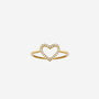 Dainty Love Ring With Sparkling Open Heart, thumbnail 1 of 4