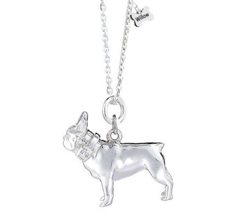 Personalised French Bulldog Sterling Silver Necklace, 2 of 7