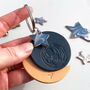 Personalised Virgo Star Sign Leather Keyring, thumbnail 5 of 7