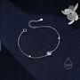 Delicate Moonstone And Cz Bracelet In Sterling Silver, thumbnail 4 of 11