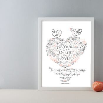 Personalised Twins New Babies Gift Print, 2 of 3