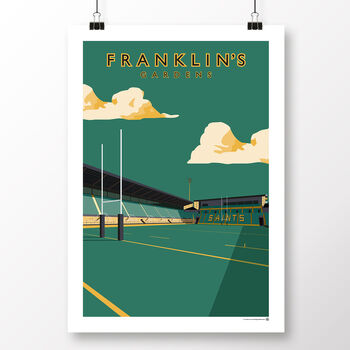 Franklin's Gardens Black, Green And Gold Edition Poster, 2 of 7