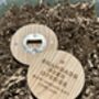 Personsalised Wooden Oak Beer Opener Fridge Magnet Gift, thumbnail 3 of 5