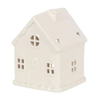 White Gingerbread House Tealight Holder, 3 of 4