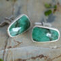 22ct Natural Emerald Cufflinks, thumbnail 2 of 3