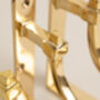 Polished Brass Vintage Style Solid Brass Shelf Brackets, thumbnail 2 of 8