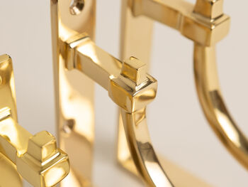 Polished Brass Vintage Style Solid Brass Shelf Brackets, 2 of 8