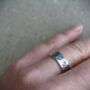 Personalised Sterling Silver Hammered Ring With Love, thumbnail 3 of 3