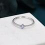 Sterling Silver June Birthstone Alexandrite Cz Ring, thumbnail 2 of 12