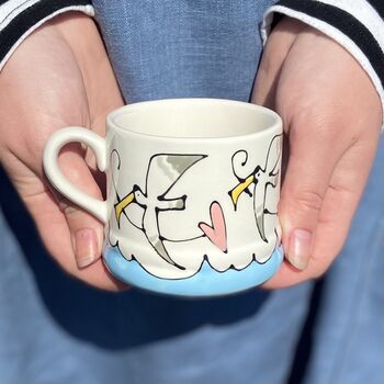 Personalised Children’s Seagull And Heart Mug, 2 of 2