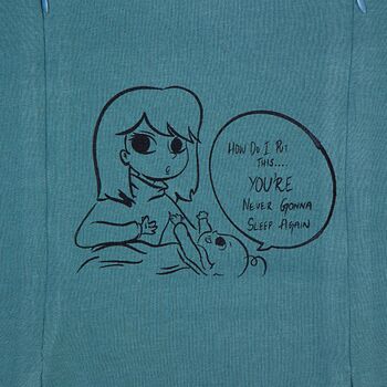 Thoughts Aqua Hoodie Customizable, 6 of 8