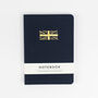 Union Jack Hardback Notebook In Navy Blue Fabric, thumbnail 5 of 8