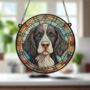 Springer Spaniel Black And White Stained Glass Effect Suncatcher, thumbnail 4 of 5