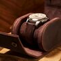Personalised Dark Brown Genuine Leather Watch Case, thumbnail 1 of 9