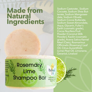 Rosemary Lime Shampoo Bar For All Hair Types, 2 of 10