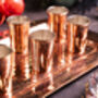 Copper Tray And Set Of Six Of Shot Glasses Set, thumbnail 9 of 9