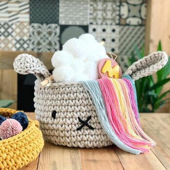 Crochet Bunny Basket, 4 of 9