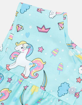 Girls Unicorn Magical Pony Short Pyjama Set, 5 of 6