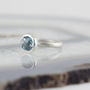 Round Chequerboard Sky Blue Topaz Ring, thumbnail 2 of 6