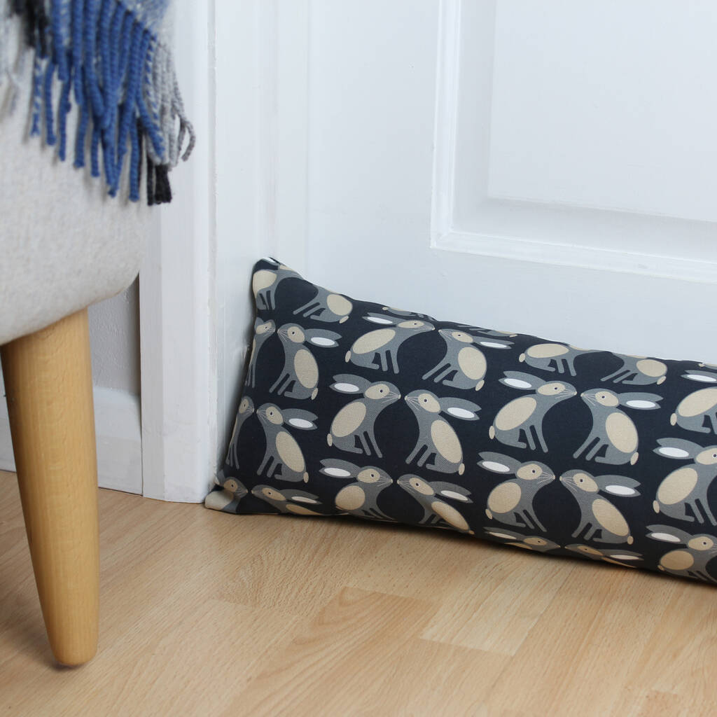 Grey Rabbit Print Draught Excluder, 1 of 2