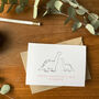 Dinosaur Happy Valentine's Day Mummy Card, thumbnail 4 of 4