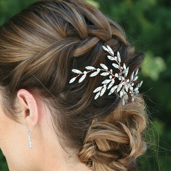 Silver, Gold Or Rose Gold Crystal Bridal Hair Clip, 12 of 12