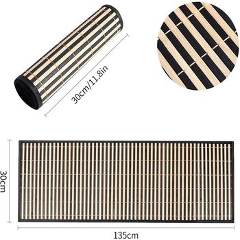 Brown Stripe Bamboo Table Runner, 3 of 9