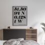Personalised Coordinates Scandi Print In Neutrals, thumbnail 3 of 7