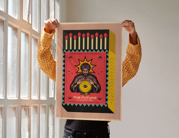 Fortune Teller Matchbox Art Print Poster, 4 of 4