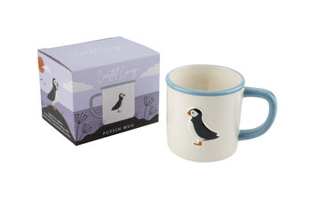 Coastal Living Puffin Stoneware Mug In Gift Box | Nautical | Homeware | Kitchenware, 2 of 5