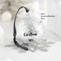Personalised Couples Silver Christmas Bauble, thumbnail 3 of 4