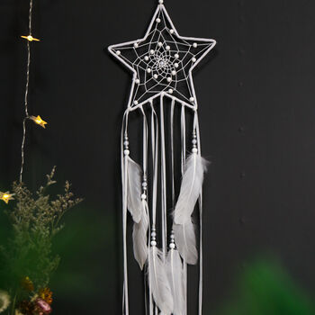 White Mystical Christmas Wall Deco Dream Catcher, 4 of 10