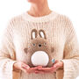 Plush Brown Fluffy Rabbit Soft Toy, thumbnail 1 of 5
