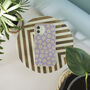 Retro Purple Flowers Biodegradable Phone Case, thumbnail 5 of 7