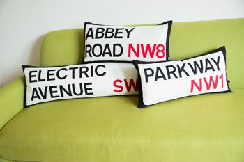 The Personalised Iconic Street Name Cushion, 11 of 12