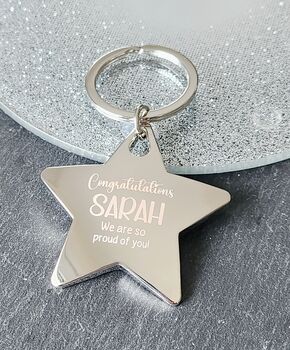 Personalised Chunky Star Keyring, 2 of 3
