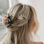 Felicity Pale Pink Wedding Dried Flower Short Hair Vine, thumbnail 4 of 5