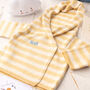New Baby Cream And Yellow Striped Hooded Cardigan, thumbnail 8 of 12