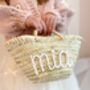 Personalised Straw Basket Bag For Girls, thumbnail 2 of 6