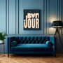Bonjour, French Typography Art Print, thumbnail 3 of 3