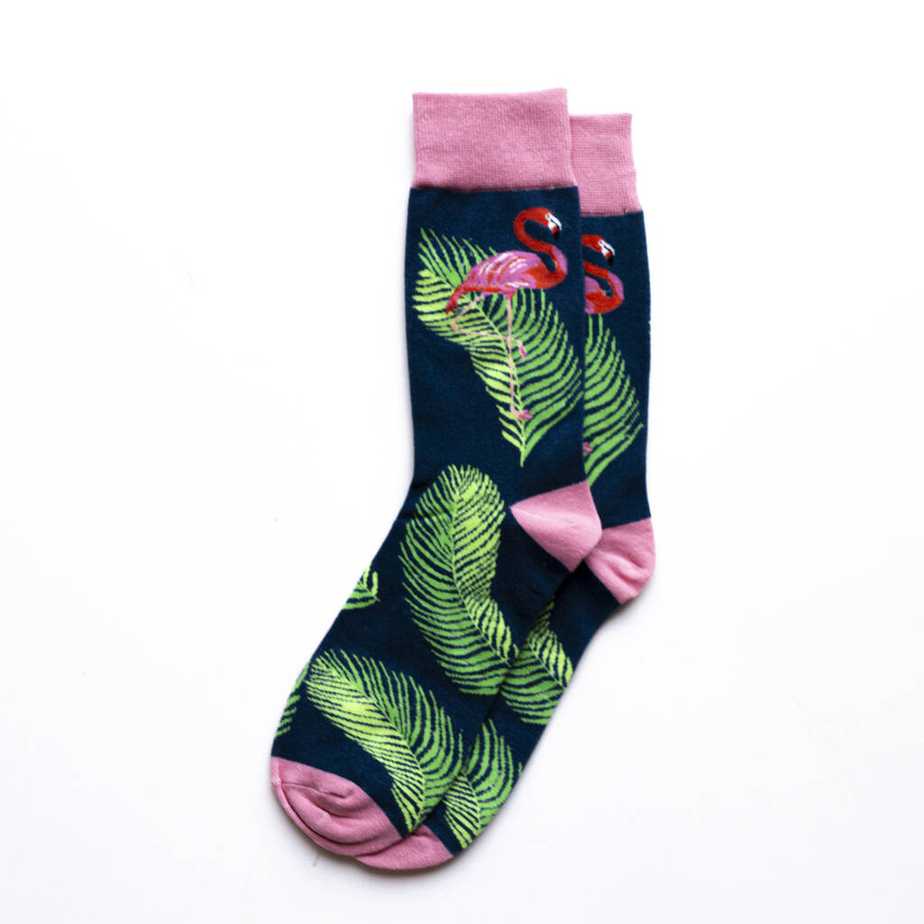 Personalised Flamingo Socks In A Box Set Of Two By Studio Hop ...