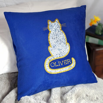 Starry Cat Personalised Cushion, 2 of 3