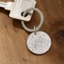 Star Map Memorable Date Sterling Silver Keyring, thumbnail 2 of 10