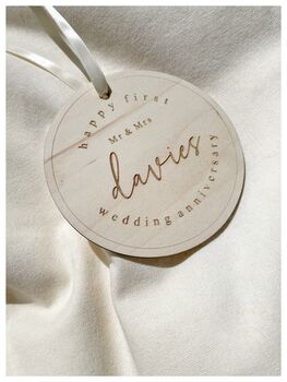Happy First Wedding Anniversary Personalised Gift, 2 of 5