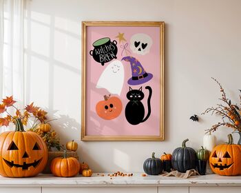 Witches Brew Halloween Art Print, 5 of 10